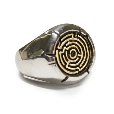 Wholesale Vintage Maze Ring Stainless Steel Mens New Design  Biker Rock Roll Gothic Punk Wedding Engagement Jewelry Ring OSR530
