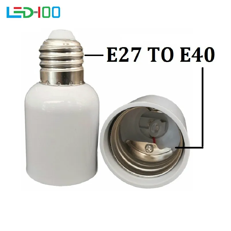 

NEW E27 To E40 Bulb Heat Resistant Accessories Adapter Lamp Holder Converter Lightweight Medium Light Socket Fireproof Screw