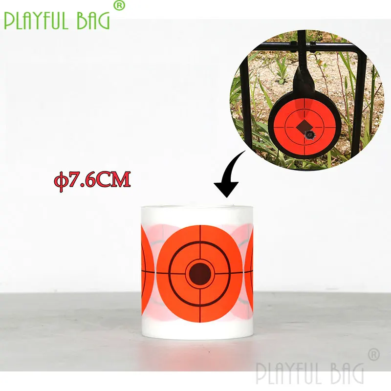 3-inch training target paper outdoor game tactical fluorescent target paper self-adhesive target paper 1 roll 250 sheets qd215