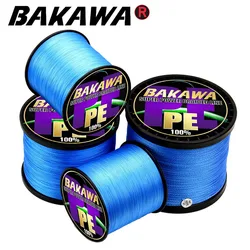 BAKAWA 500M 300M 1000M 4 Strands PE Braided Wire  Multifilament Japanese Strong Fishing Line Multicolour