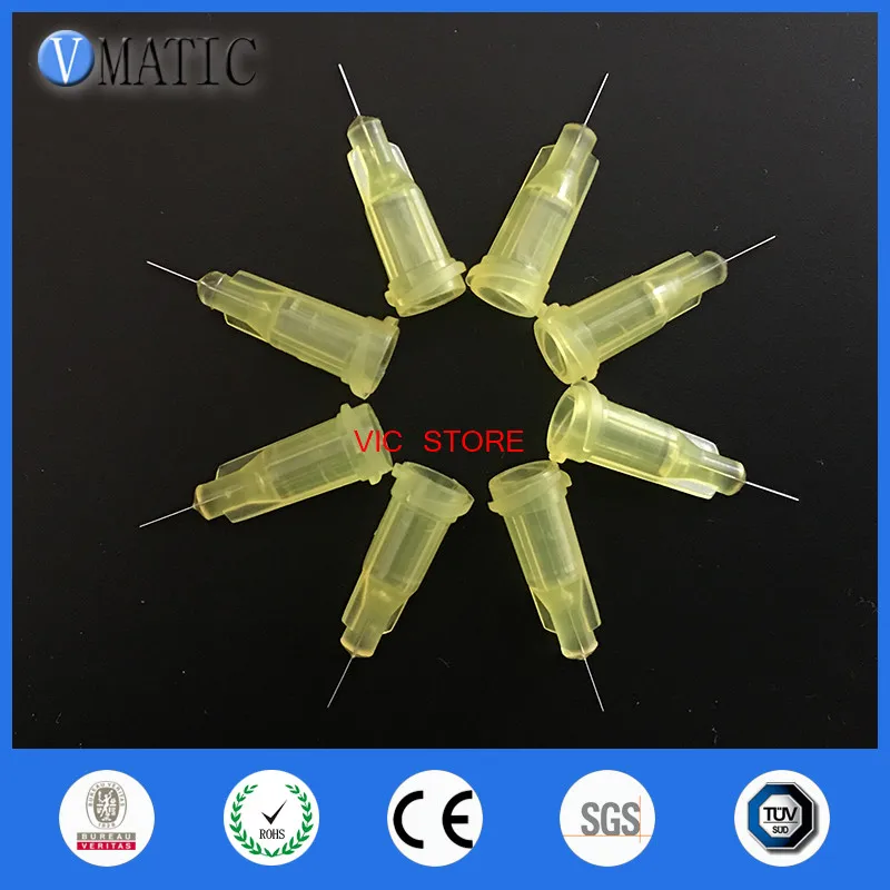 

High Quality Non Sterilized Quality Assurance 100Pcs 32G 1/4'' Inch Stainless Steel Glue Dispensing Screw Syringe Needle Tips