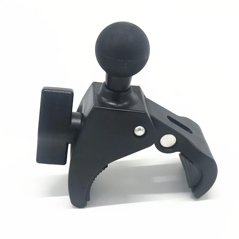 Morsetto per artiglio manubrio per moto Base per montaggio su guida per bici con braccio a doppia presa a sfera in gomma da 1 pollice per Gopro SLR