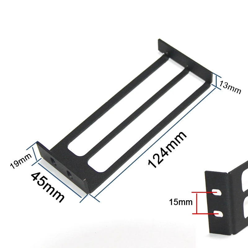 Obudowa pulpitu przegroda karty graficznej typu C uchwyt mocujący karty graficznej podwójny otwór ze stopu aluminium DIY GPU uchwyt ze śrubami