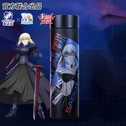 Fate Stay Night Heaven's Feel Saber Alter FGO FSN Thermos Steel Water Bottle LED Display Temperature Sensing Cup Action Figure