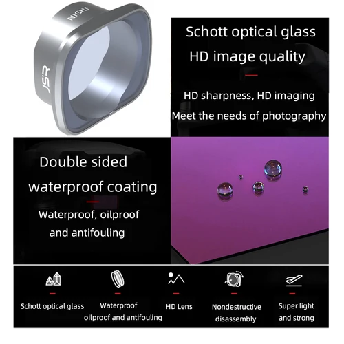 Imagen 2 del producto Filtro de lente ORBMART para DJI FPV Combo CPL UV ND 8 16 32 filtros de cámara de noche de estrellas Protector de lente para accesorios de Dron DJI FPV