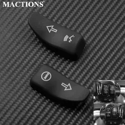 Motorcycle Turn Signal Extension Caps Black For Harley Touring Street Road Glide Ultra Limited Electra Glide 2016-2019