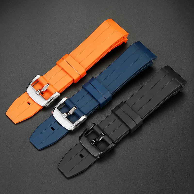 21mm 22mmCurved End Rubber Watchband For Tissot 1853 Starfish Diving T120 Silicone Strap T120417A Wrist Bracelet Male Black Blue