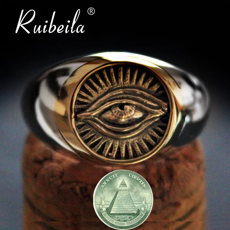 

ruibeila God's eye sterling silver ring 100% 925 silver eye ring opening adjustable size men and women jewelry gifts