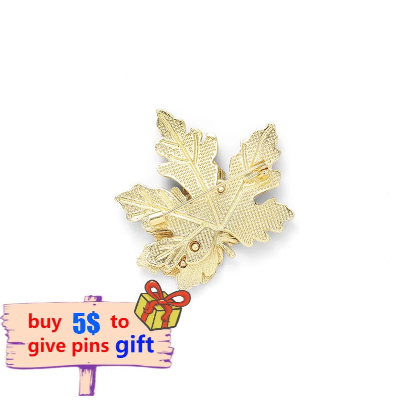 Maple Leaf Soft Enamel Pins Custom Multi-layer Brooches Bag Lapel Pin Cartoon Plant Jewelry Gifts for Kids Friends Wholesale