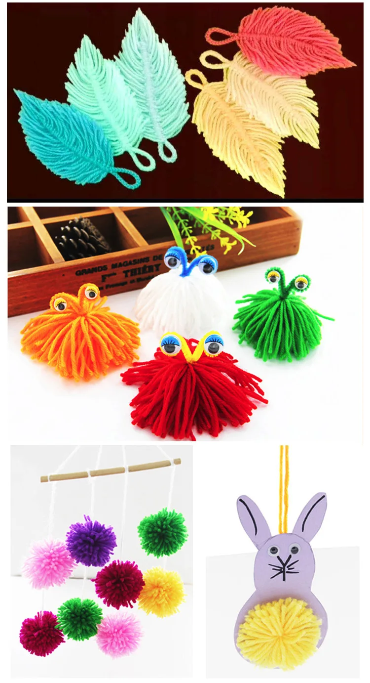 12COLORS/BAG Handmade DIY Knitting Yarn Wool Line Thickness Baby Clothes Doll Crochet Yarn For Knitting