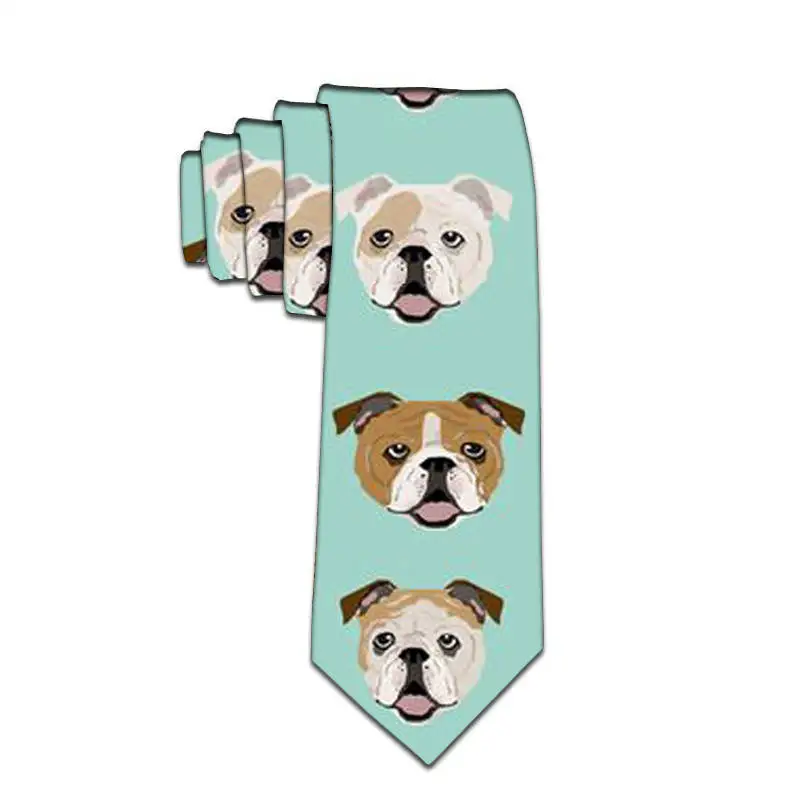 Cachorro dos desenhos animados girassol impressão gravata casual magro de alta qualidade 8cm náilon masculino feminino gravata engraçado harajuku festa jantar feminino gravata masculina