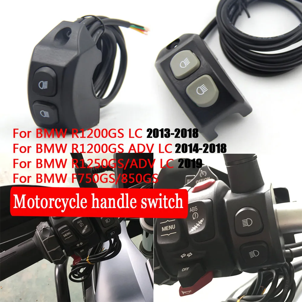 For BMW R1200GS R1250GS F850GS F750GS ADV Adventure LC Handle LED Fog Lights Wiring Harness Switch button Control smart relay