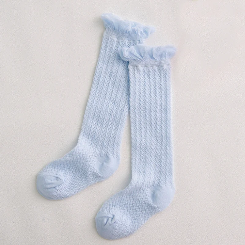 Lot de 3 paires de chaussettes fines pour bébé, au-dessus du genou, tube haut, pour enfants, nouvelle collection d'été