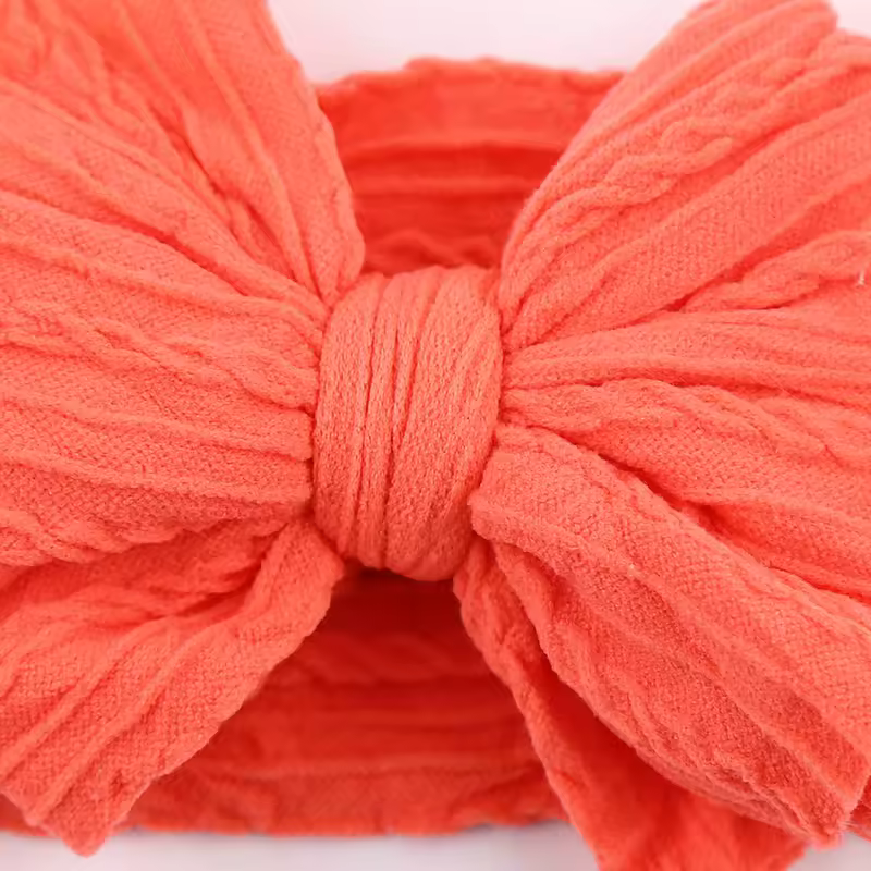 Solid Cable Bow Baby Headband for Child Nylon Layers Headwear Kids Elastic Turban Headwraps Newborn Boys Girls Hair Accessories - Image 3