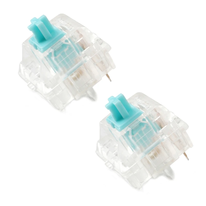 Interruttori Zealios Zilent V2 asse blu a 5 pin per tastiera meccanica asse tattile 62g 65g 67g 78g durevole 2 pezzi.