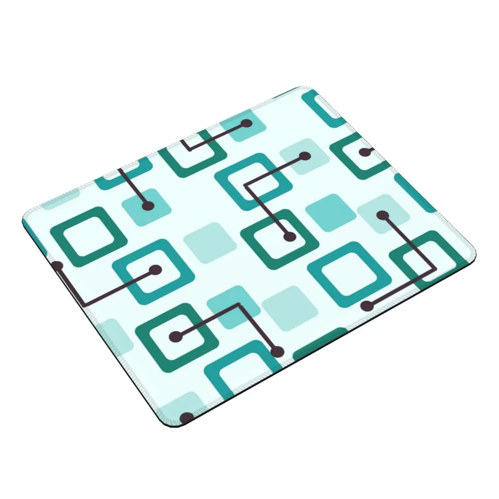 Midcentury 1950s Tiles & Squares Turquoise Mouse Pad DIY Print Cushion Mid Century Modern Midcentury Modern