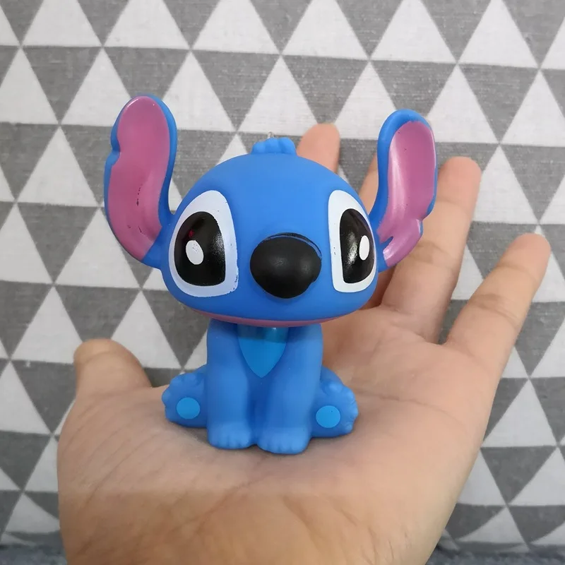 Disney Anime Figures Stitch Doll Toys Keychain Bag Pendant Cute Pvc Cartoon Stitch Model Kawaii Key Ring Toys Christmas Gifts