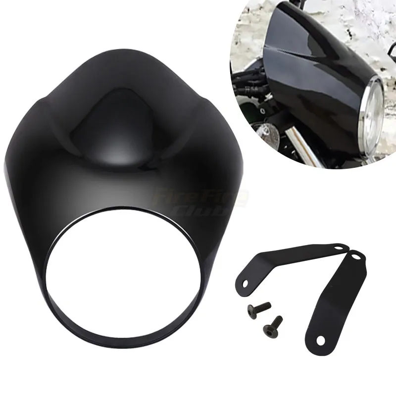 

Motorcycle Front Cowl Dirt Bike Black Headlight Fairing Windscreen Cover Mount For Yamaha XVS 950 SPEC BOLT Bolt 950 2014-2019