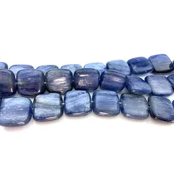 12-18mm Flat Square Blue Kyanites Natural Stone Beads For Jewelry Making Beads 15'' Needlework DIY Beads Bracelets For Women