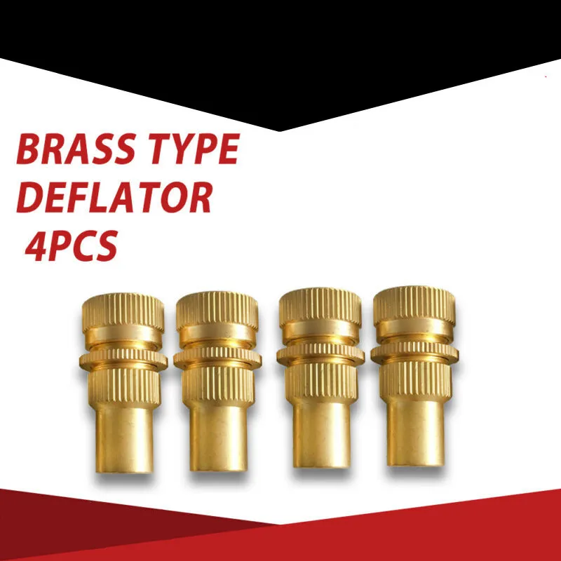 4X Tyre Deflators Brass Air Deflator 0-90 PSI Tire Valve Core Tool Automatic 4WD