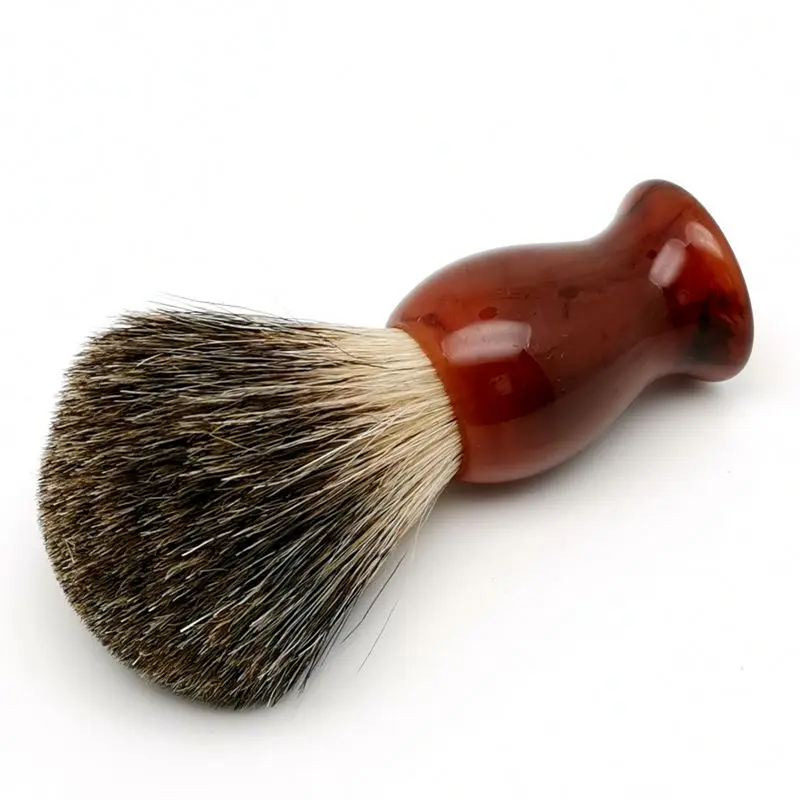 TEYO Pure Badger Hair Shaving Brush of Resin Handle Perfect for Wet  Shave Cream Beard Brush