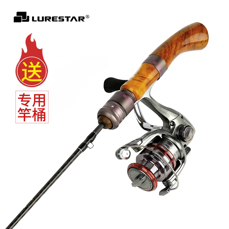 

LURESTAR 1.32m Micro Fine Cast Fishing Rod L/UL Power High Carbon Spinning Casting Rod FUJI Guide 2PCS Lure Rod Stream Lure Rod