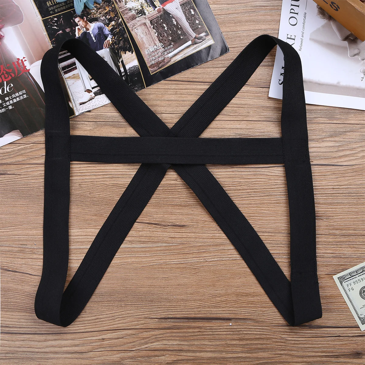 

iEFiEL Male Mens Harness Bondage Gay Nylon X-Shape Back Body Chest Muscle Harness Belt Punk Costume Strap Shoulder Gay Harness