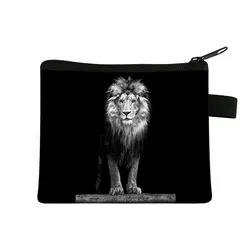 New Coin Purse Black And White Animal Children's Wallet Student Portable Card Bag Coin Key Storage Bag Large Capacity Hand Bag