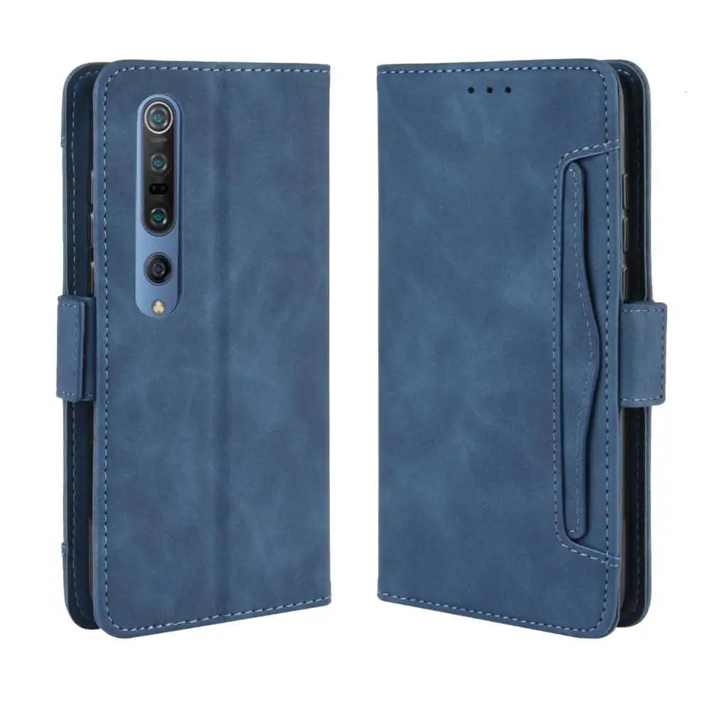 For Xiaomi Mi 10 Pro Multi-card slot Leather Book Flip Design Wallet Case Soft Cover For Xiaomi Mi10 5G