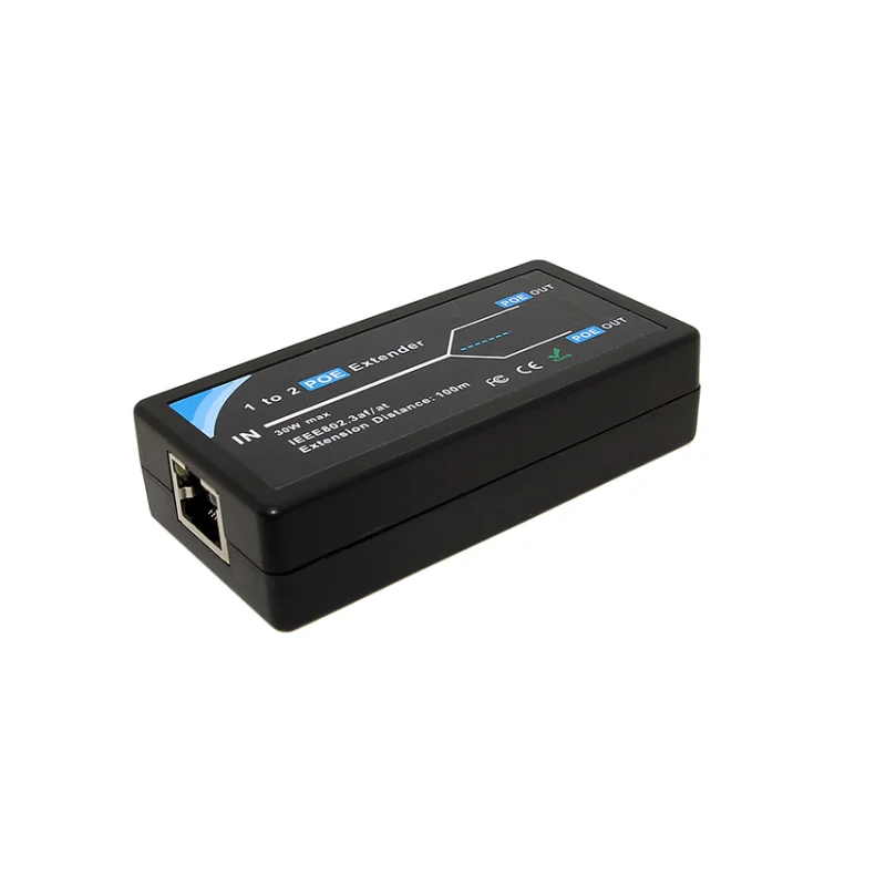 2 Port PoE Extender IEEE802.3af Poe Extender untuk Ip Port Max Extender Transmisi 120M Untuk Kamera Ip