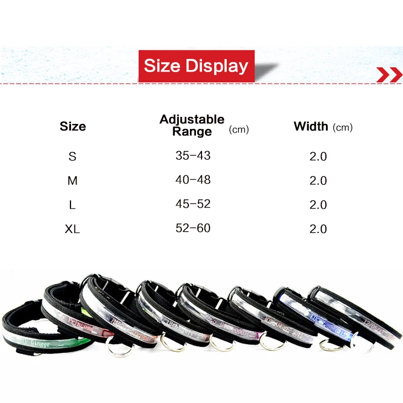 Engraved ID LED Dog Collar Luminous USB Custom Dog Tag Personalized Nylon Pet Dog Collar Led USB Light Night Safety Collar Perro