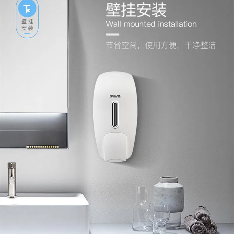 Aixiangru-Wall-mounted Liquid Soap Dispenser, No-Drilling, ABS Material, Bathroom Accessories, Kitchen, 800ml