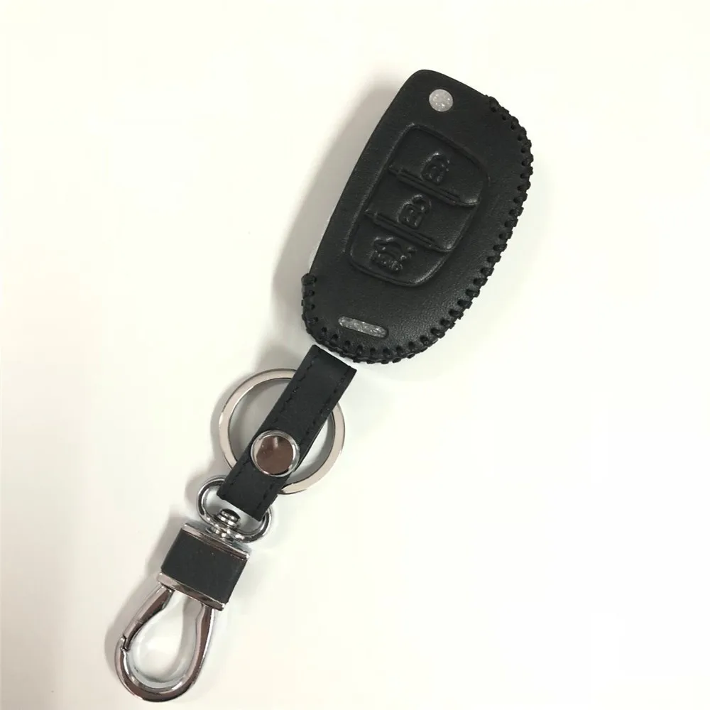 Leather Key Case Key Fob Cover keychain For Hyundai Tucson Creta ix25 ix35 i20 i30 HB20 Elantra Verna Mistra 2015 2016 2017 2018