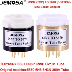 1Pc 6sn7 6sl7 Ecc32 Ecc33 6n 8P 6n 9P Naar 5670 6n3 6h3n 369a Diy Audio Vacuüm Buis Versterker Omzetten Socket Adapter