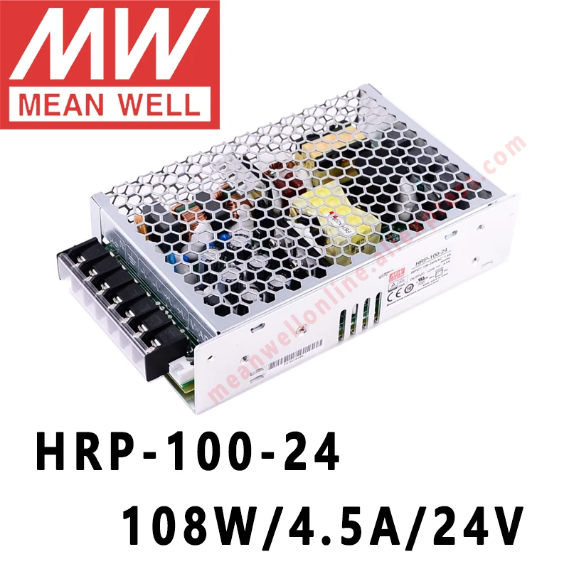 

Mean Well HRP-100 series DC 12V 24V 36V 48V meanwell 100W single output with PFC Function Switching Power Supply