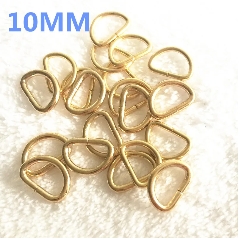 (10 pieces/lot) 10mm Gold Metal D-shaped Half Round buckle. D ring. Semicircle button. Bags mountaineering backpack accessories