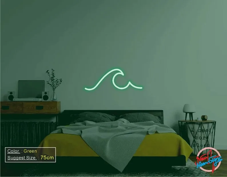 Wave Neon Signs Party Decor Light Signs Event Lights Birthday Gifts Custom Neon Signs Wedding Neon Signs Personalized Lights