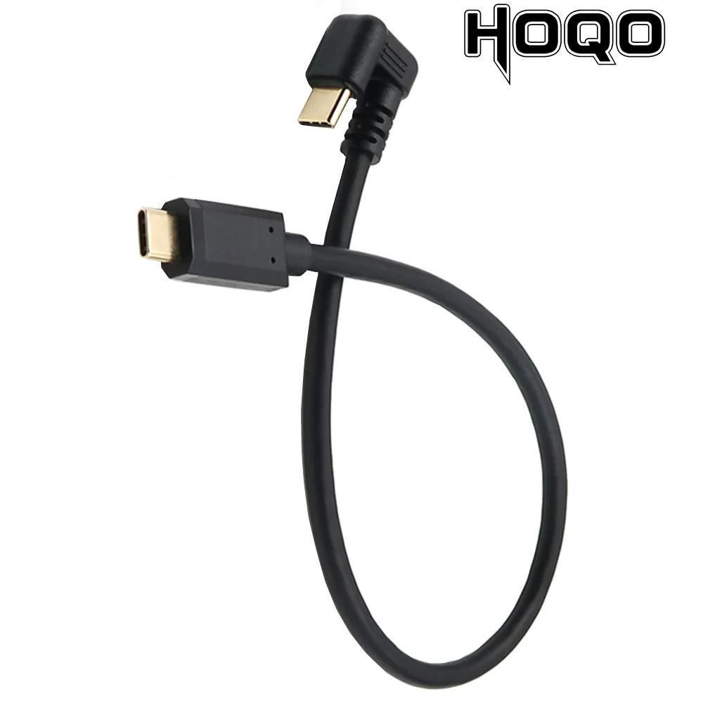 

Hoqo USB c 180 degreeusb 3.1 gen2 4K 60Hz Type-C Sync Data Charge cable short usb-c 90 180 Angle male to male Cable