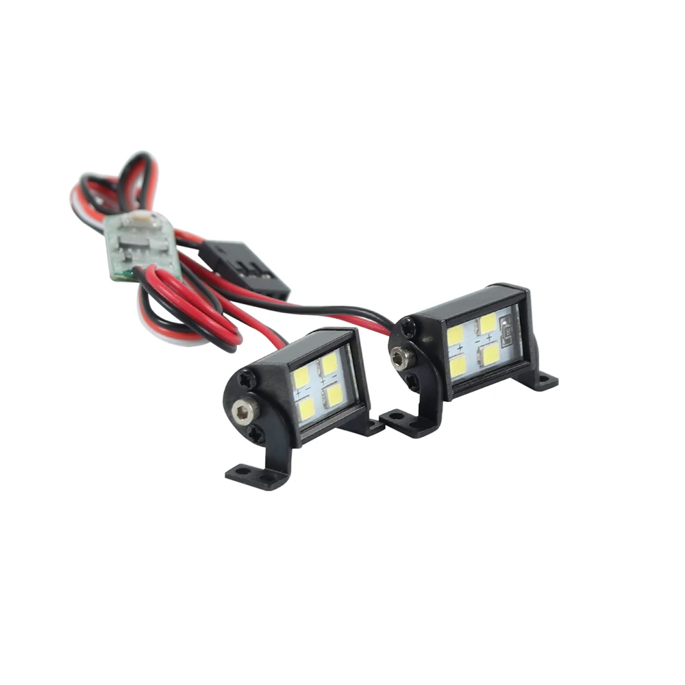 RC na dach samochodowy lampa listwa świetlna LED z modułem sterującym CH3 dla 1:10 gąsienica RC Axial SCX10 90046 dla Jeep Wrangler JK Rubicon Body