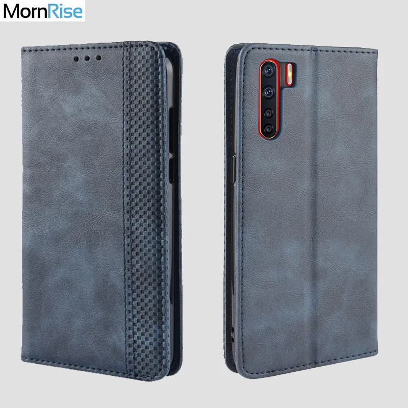 For OPPO A91 / F15 / Reno 3 Case Book Wallet Slim Magnetic Leather Flip Cover Card Slot Stand Soft Cover Luxury Phone Bags