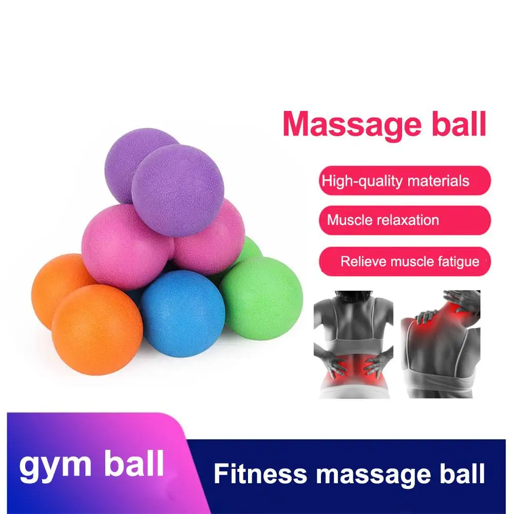 TPE Fascia Ball Muscle Relaxation Exercise Sports Fitness Yoga Peanut Massage Ball Trigger Point Stress Pain Relief Massage Ball