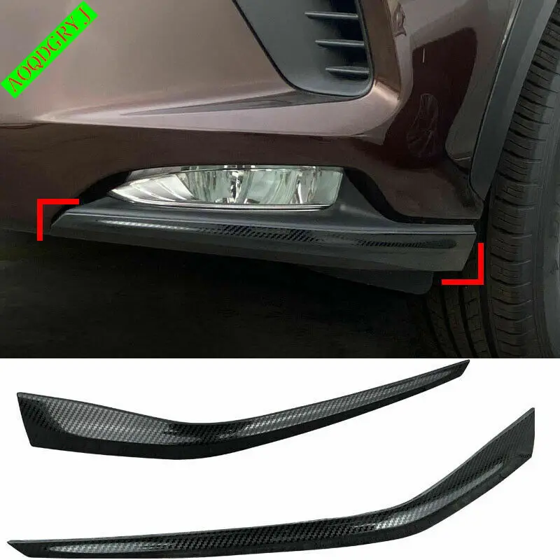 Fits For Lexus NX300h 200t 300 2018-2021 ABS Front Bumper Fog lights Moulding Cover Trim Moulding Car Accessories 2PCS