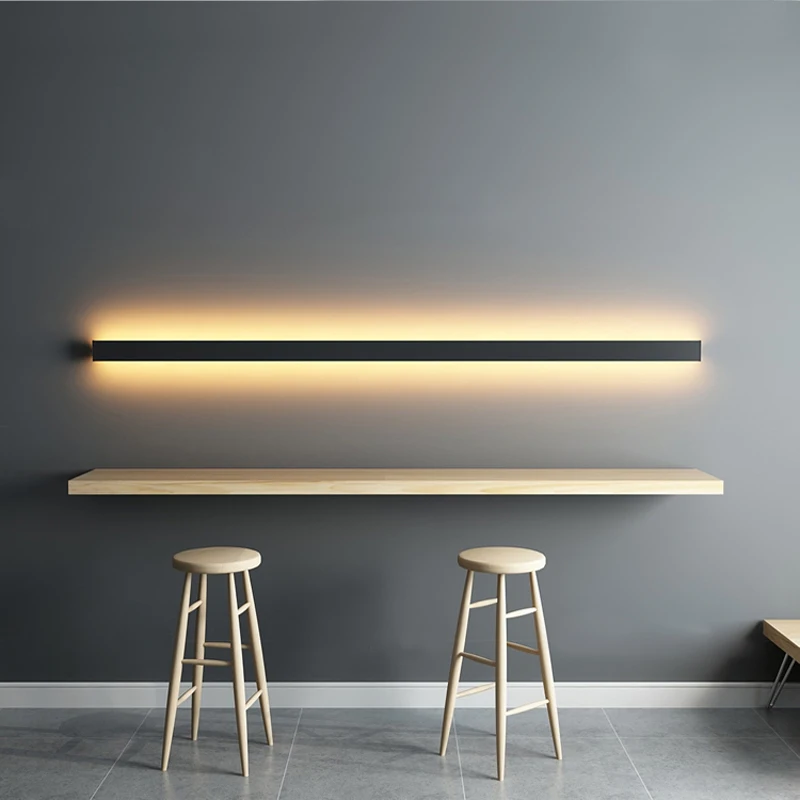 Modern Minimalist Long Wall Sconces Indoor Dimmable Wall Lamp for Bedroom Wall Light Fixture Home Decor Wall Sconce Lighting