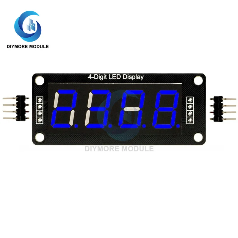 TM1637 4-Digit 7 Segments Digital LED Display Module 0.56 inch Display Tube Decimal Clock Double Dots Module Board for Arduino