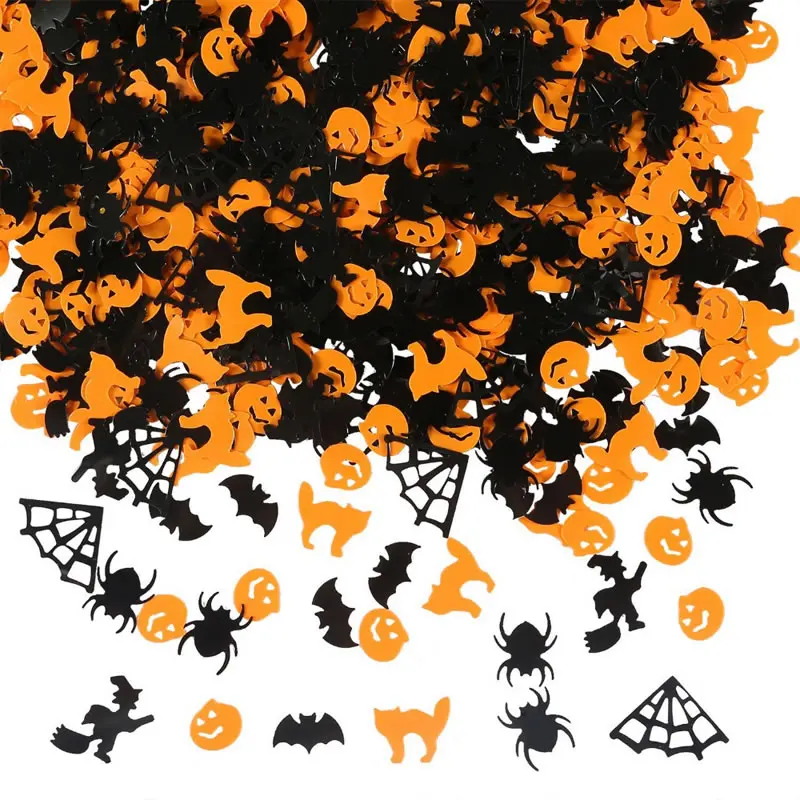 

Halloween Party Venue Layout Decoration Confetti Pumpkin Spider Spider Web Witch Bat