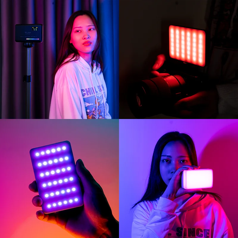 Ulanzi-luz de vídeo VL120 RGB para cámara, Mini iluminación de fotografía portátil de 3100mAh, teléfono inteligente, luz de relleno para Vlog, luz