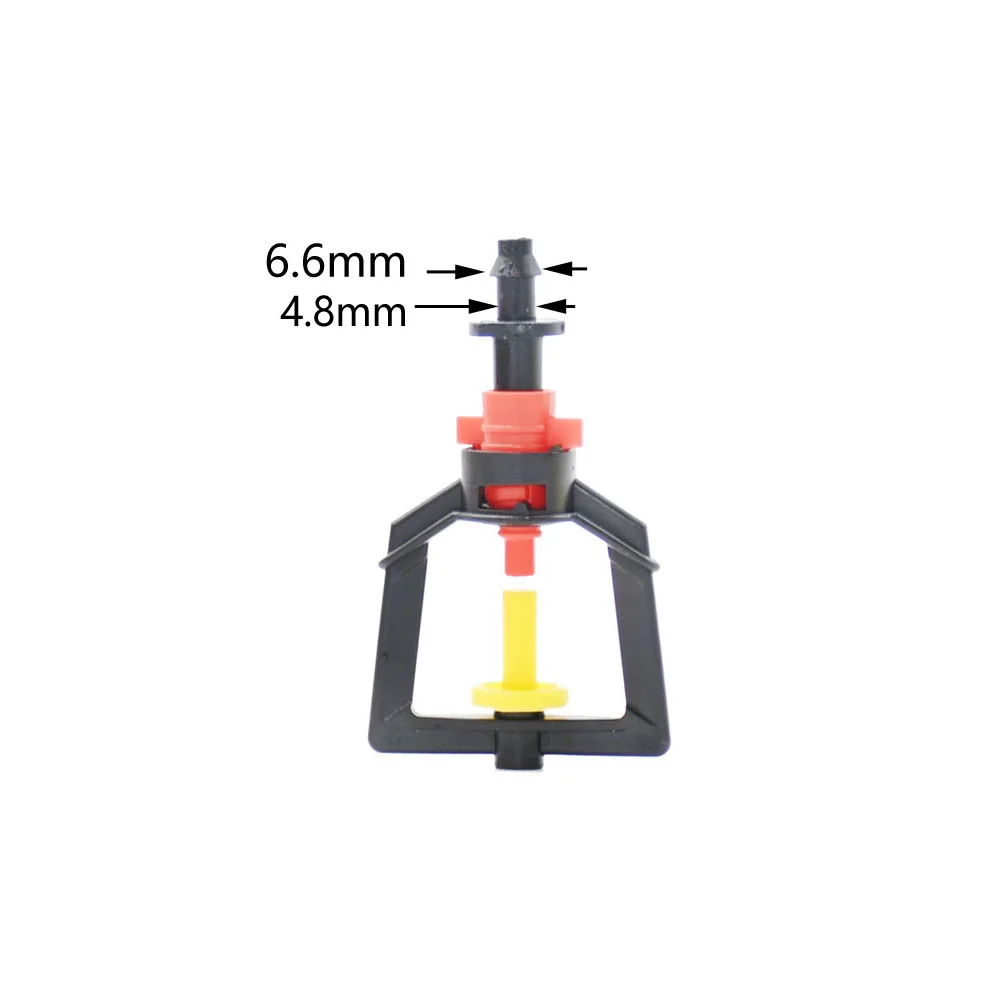 5Pcs 360 Degrees Rotating Sprinkler Refraction Mist Nozzle With Nozzle Holder 1/2 Thread Barb Connector Watering Irrigation