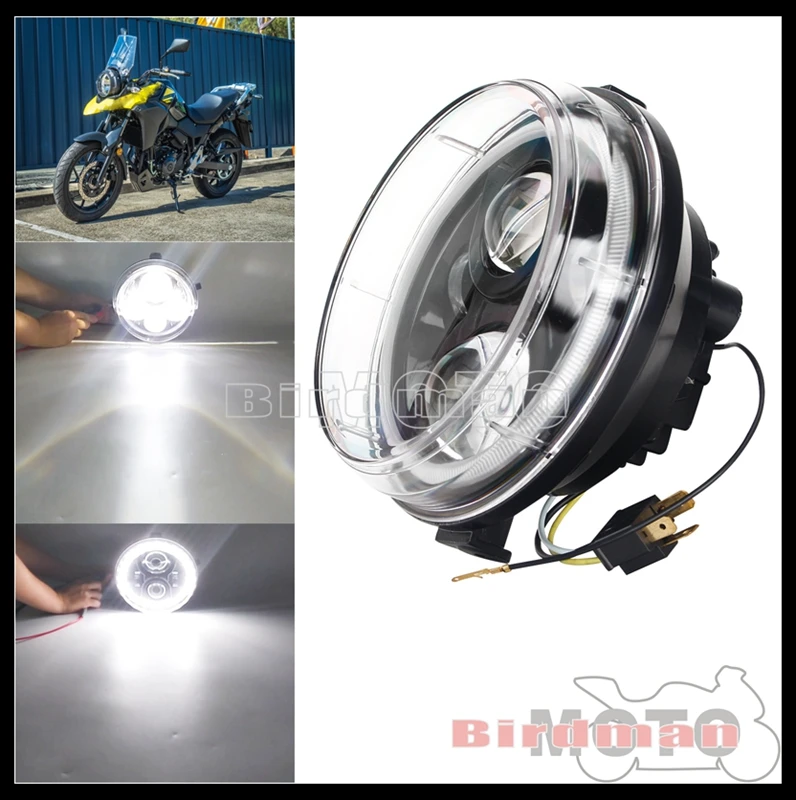 Motorcycle Headlamp 12V LED Headlight For Suzuki DL250 V-Strom 2017 2018 2019 High/Low Beam Daytime Running Front Light