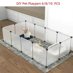 Transparent Pet Bed House Plastic Dog Fence DIY Multi-functional Kennel For Dogs Cats Practical Home Keeper House For Dogs Cat