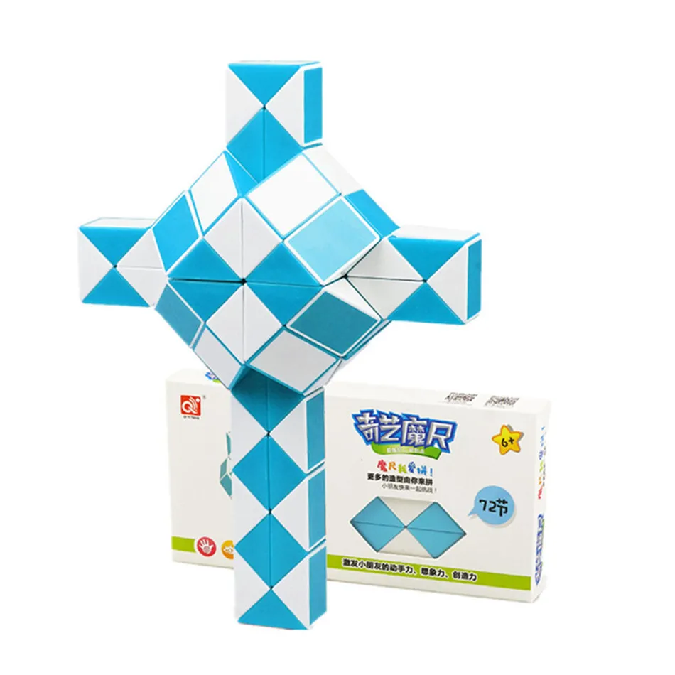 Qiyi Magic Snake Ruler Magic Puzzle 72 Speed Antistress Cube Twist Snake Folding Educational Toy for kids Magic Cube